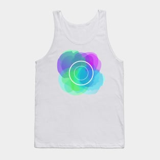 Futuristic rose - abstract design in cool colours Tank Top